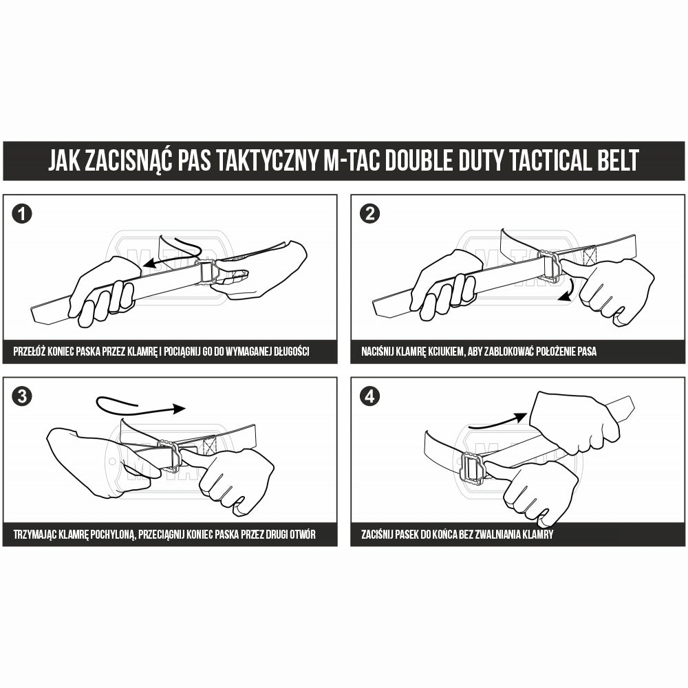 M-Tac pas Double Duty Tactical Belt Hex Black 3XL