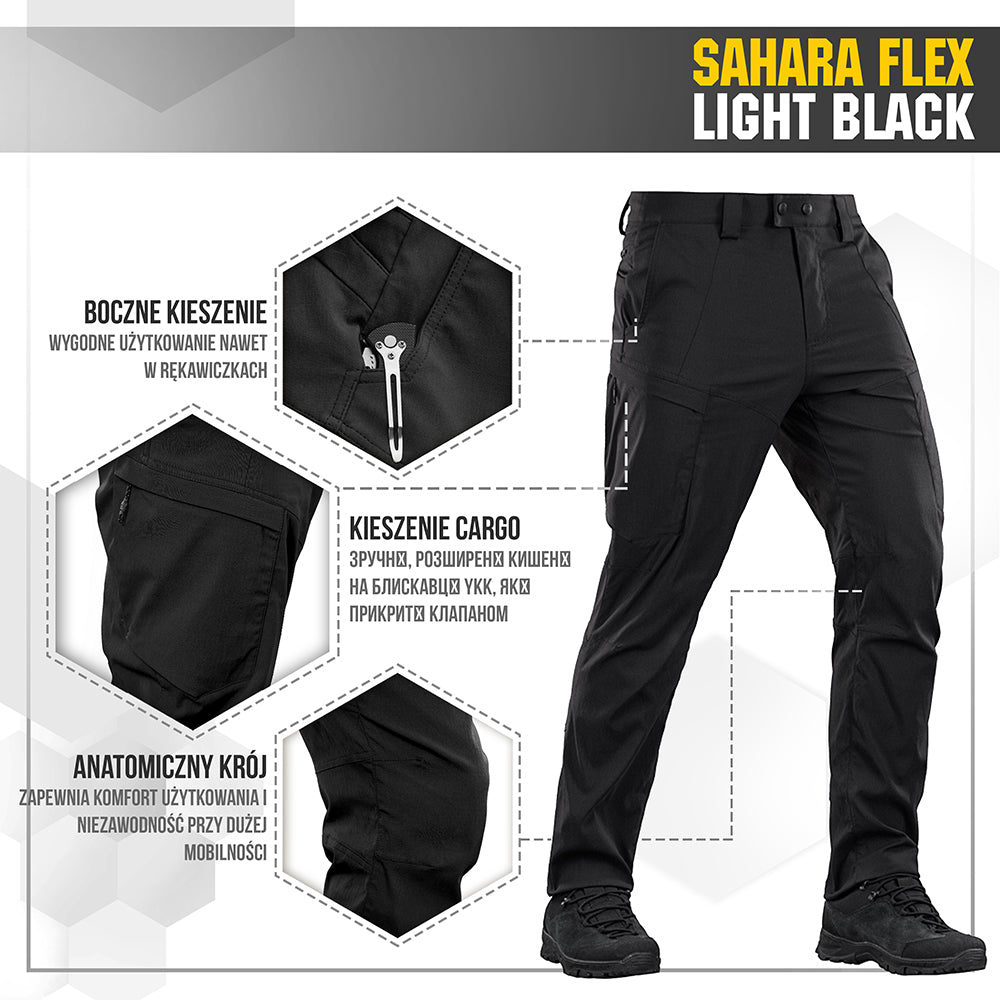 M-Tac Spodnie Sahara Flex Lite Black 28/30