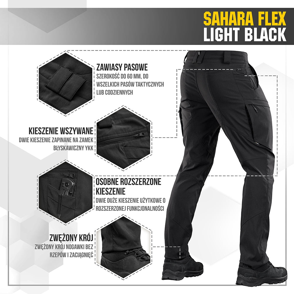 M-Tac Spodnie Sahara Flex Lite Black 28/30