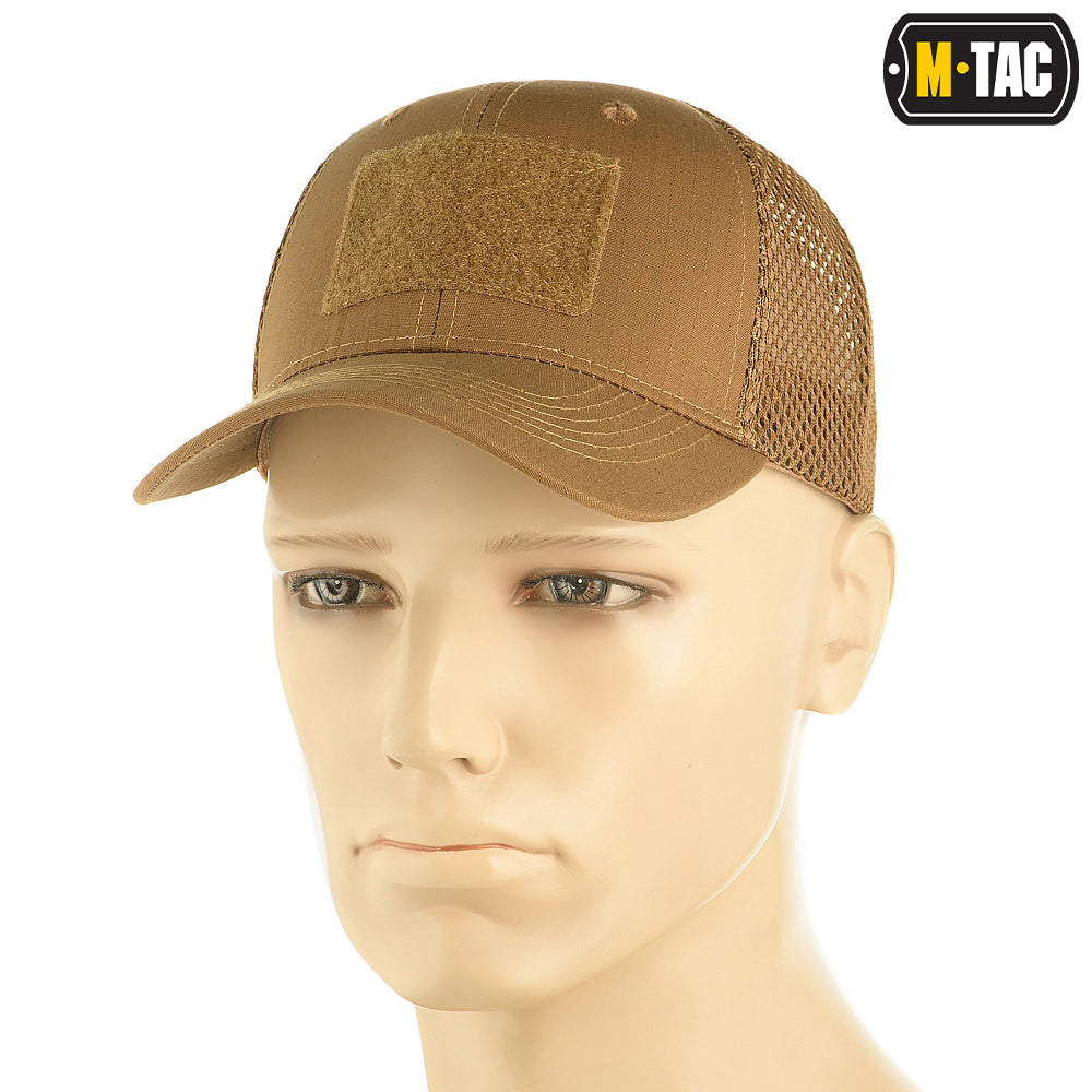 M-Tac czapka z daszkiem siatka na rzep Flex Rip-Stop Coyote Brown S/M