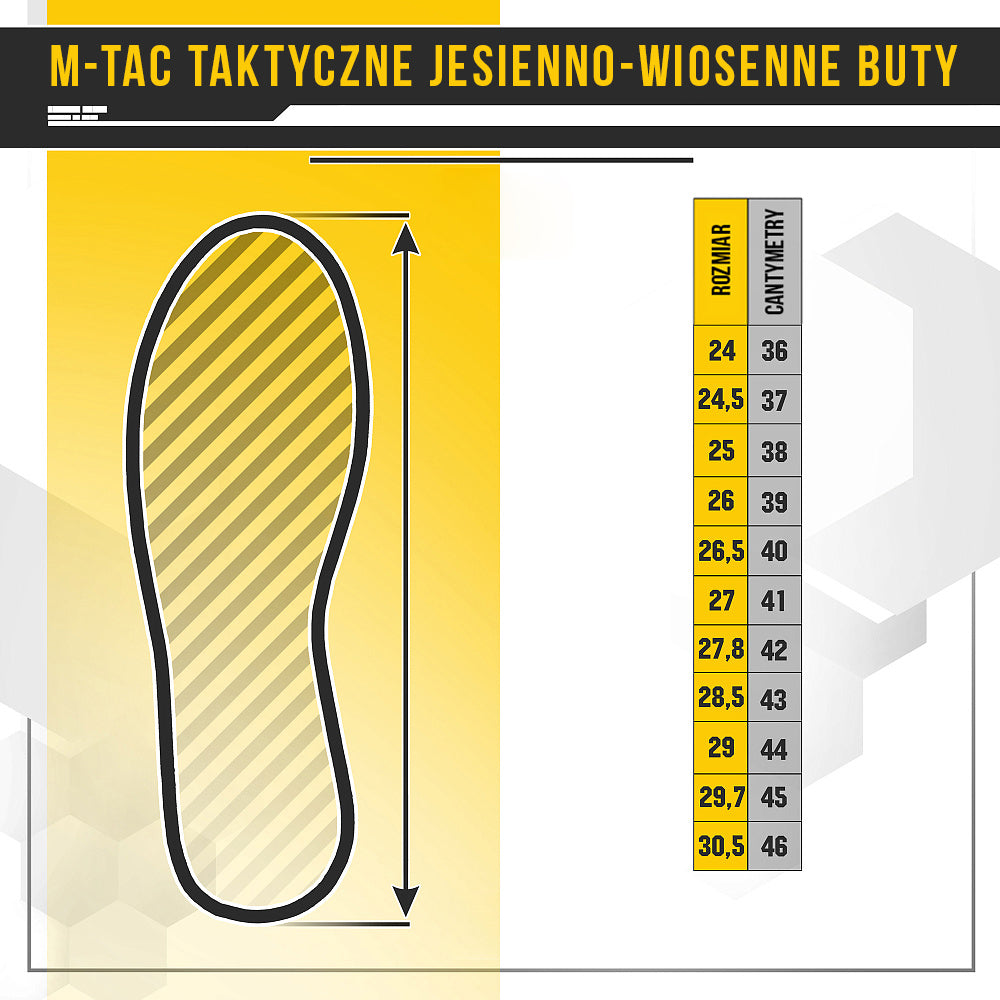 M-Tac Taktyczne Jesienno-Wiosenne Buty Trekkingowe Coyote 37