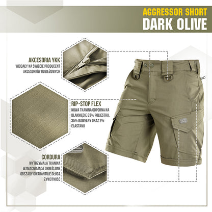 M-Tac Spodenki Aggressor Short Coyote Brown S