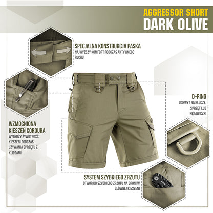 M-Tac Spodenki Aggressor Short Coyote Brown S