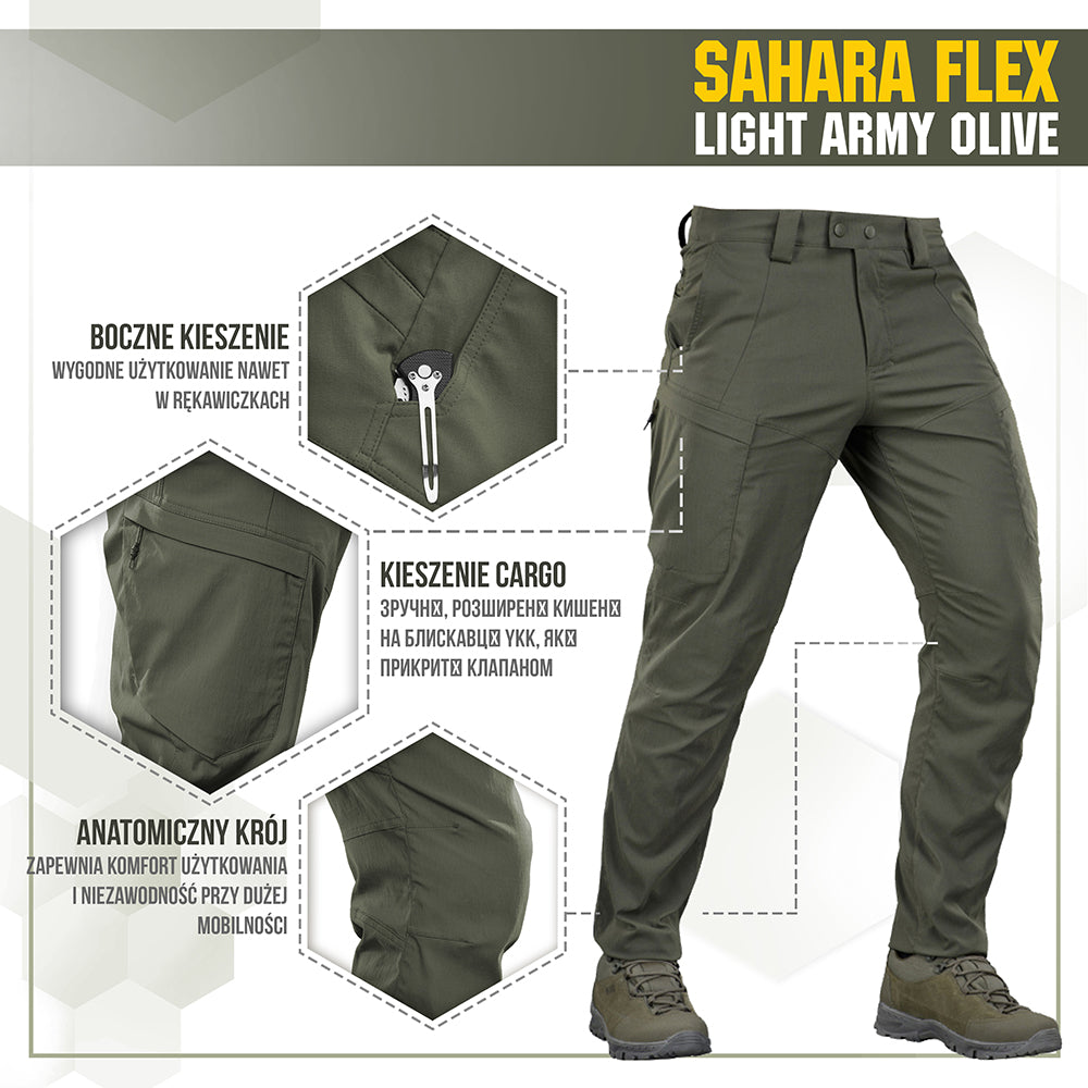 M-Tac Spodnie Sahara Flex Lite Black 28/30